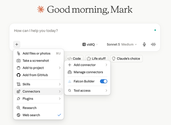 Your AI assistant can now build Falcon Builder workflows